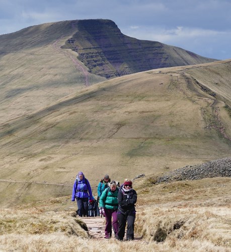 Hikers on Brecon Beacons